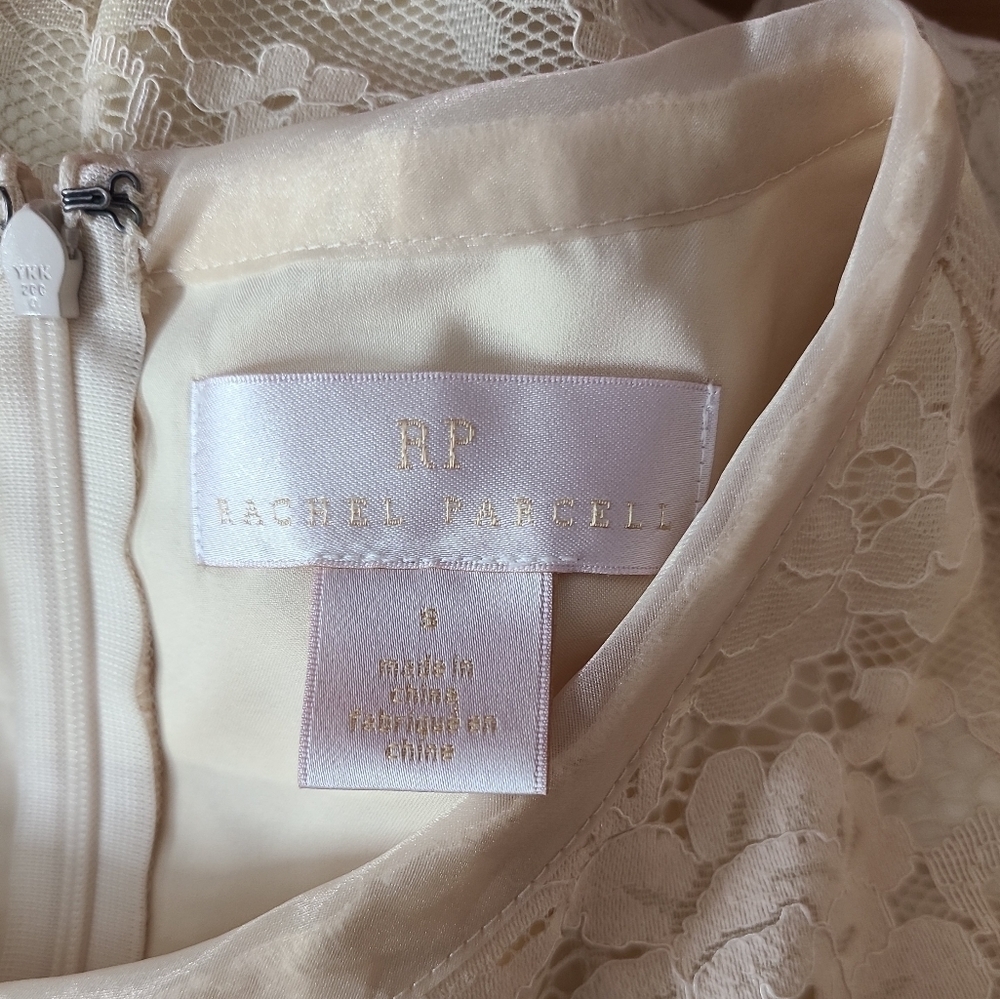 Rachel Parcell Lace Flutter Sleeve Beige Top Small - Picture 5 of 8